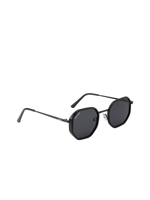 

Ted Smith Unisex Grey Lens & Black Square Sunglasses with UV Protected Lens