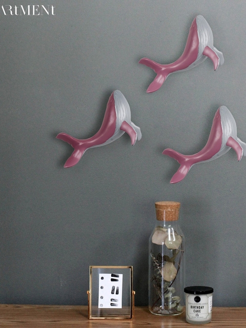 

THE ARTMENT Pink Whale Wall Decor