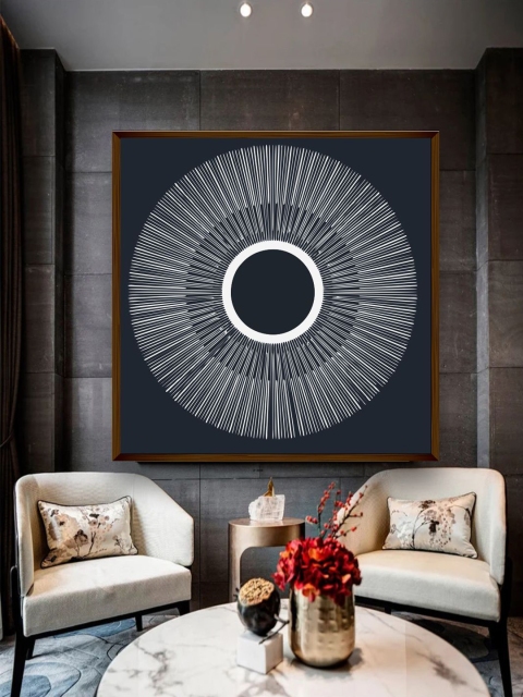 

The Art House Black & White The Mandala Wall Art Painting