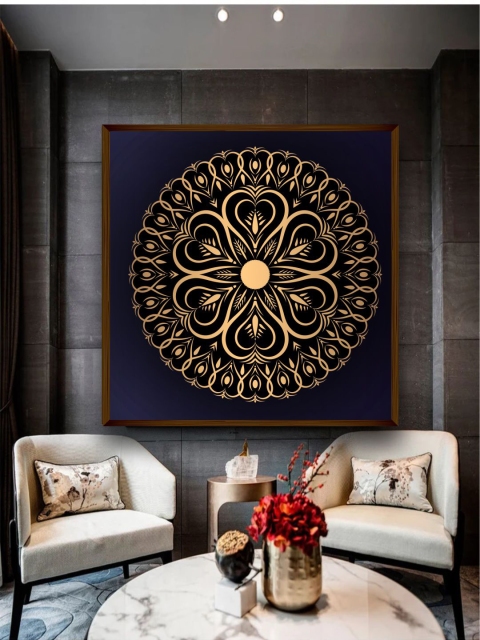 

The Art House Blue & Yellow Mandala Art Painting Wall Art