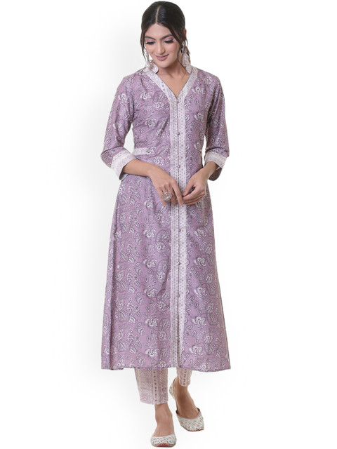 

HEEPOSH Women Lavender Kurta with Trousers