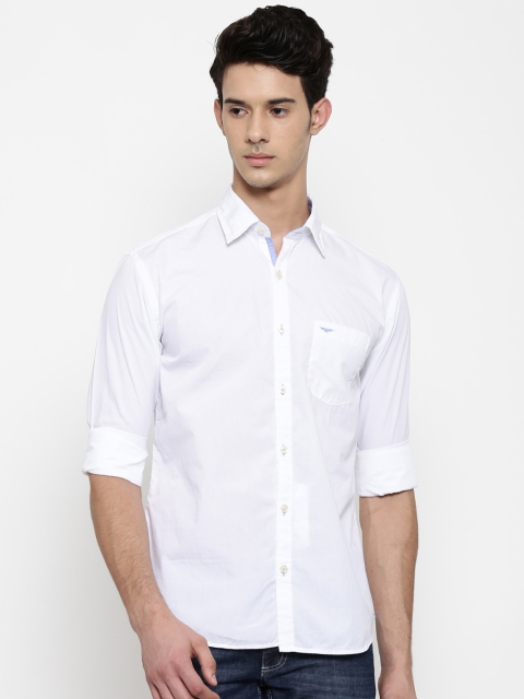 

Park Avenue Men White Slim Fit Solid Casual Shirt