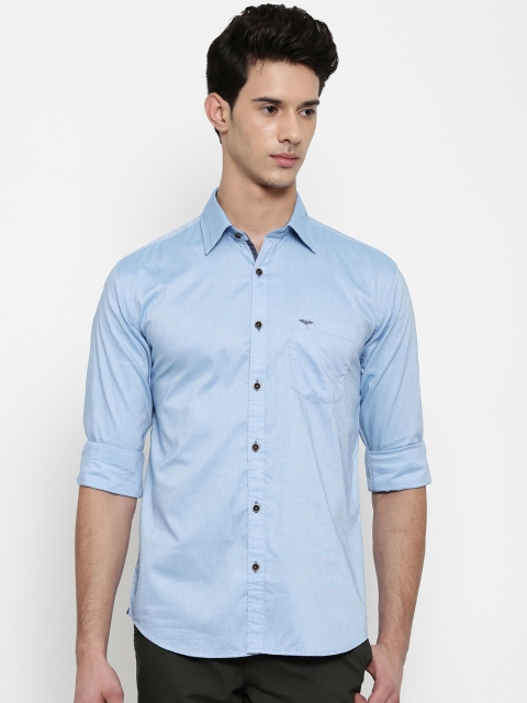 

Park Avenue Men Blue Slim Fit Solid Casual Shirt