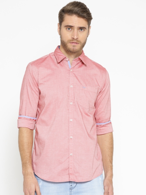 

Park Avenue Men Red Regular Fit Solid Casual Shirt