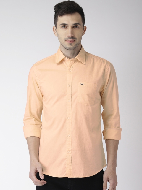 

Park Avenue Men Orange Slim Fit Solid Casual Shirt