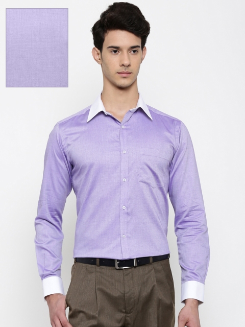 

Park Avenue Men Purple Slim Fit Self-Design Formal Shirt