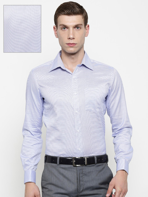 

Park Avenue Men Purple & White Regular Fit Self Design Formal Shirt