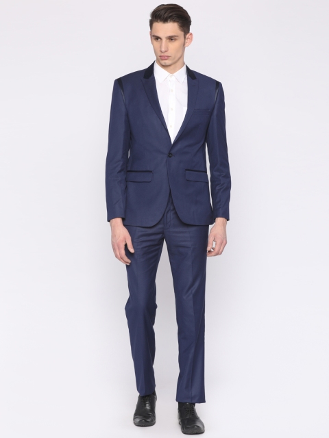 

Park Avenue Navy Super Slim Fit Single-Breasted Formal Suit, Blue