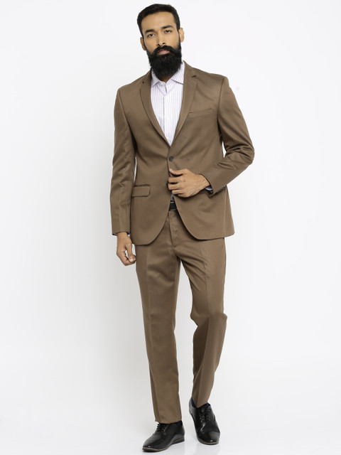 

Park Avenue Brown Slim Fit Single-Breasted Formal Suit