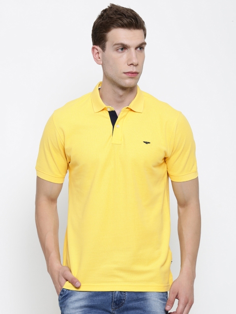 

Park Avenue Men Yellow Solid Polo T-shirt