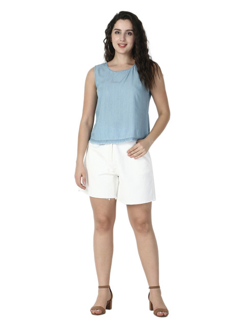 

Again fashions Blue Denim Top