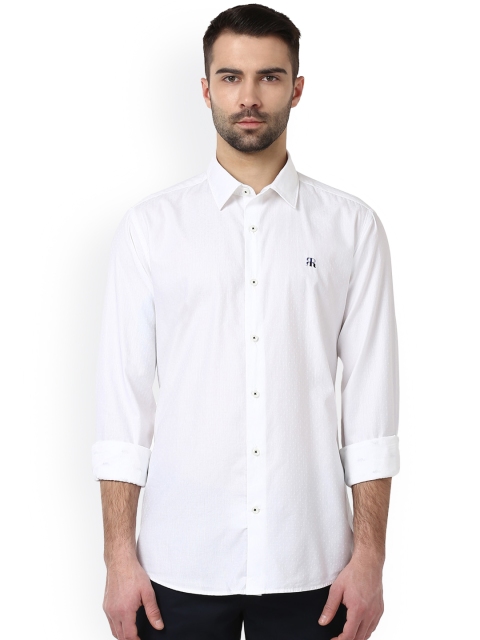 

Raymond Men White Slim Fit Self-Design Casual Shirt
