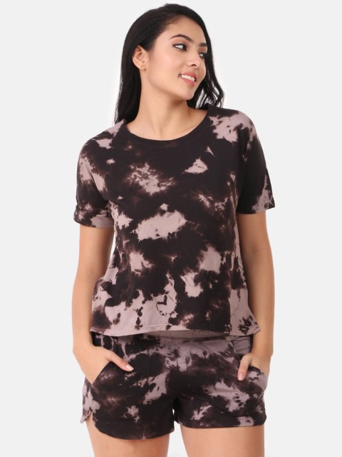 

Masha Women Brown Dyed Cotton Night suit