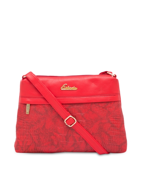 

ESBEDA Red Textured Sling Bag