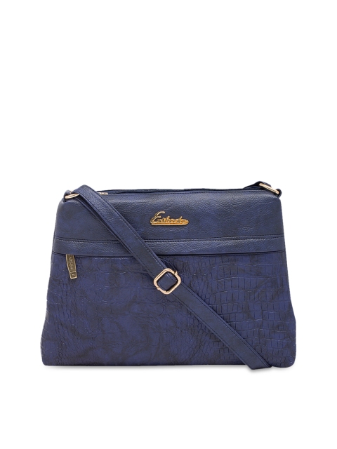 

ESBEDA Blue Textured Sling Bag