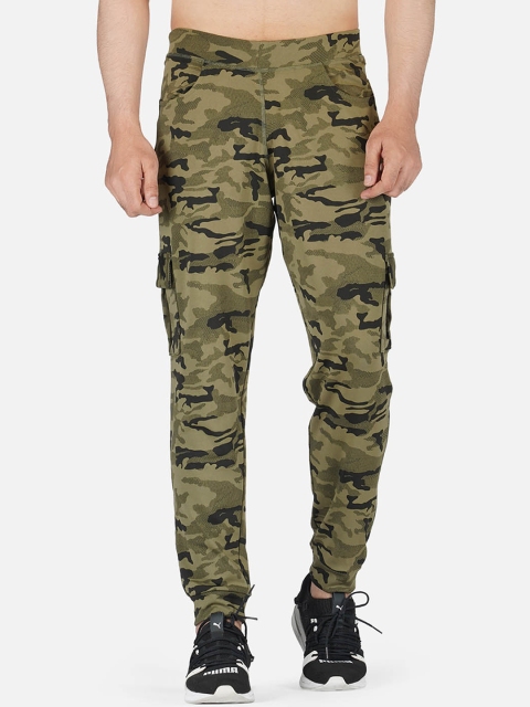 

IMPERATIVE Men Green Camouflage Printed Track Pants