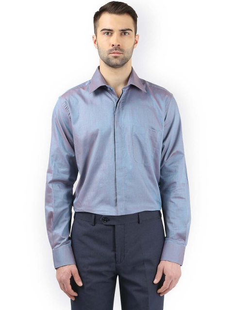 

Raymond Men Blue Regular Fit Solid Formal Shirt