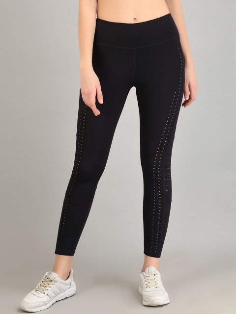 

FITLETHICS Women Black High-Waisted Sports Tights
