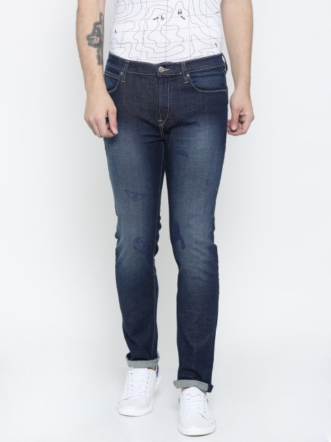 

Lee Men Blue Bruce Skinny Fit Low-Rise Stretchable Jeans