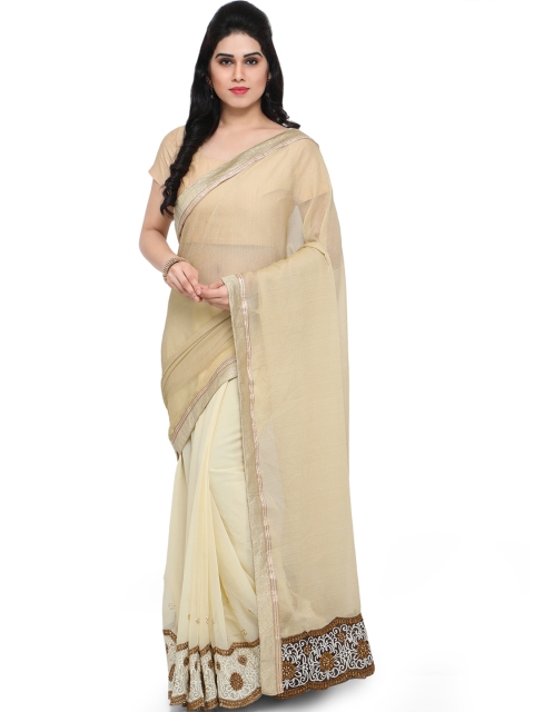 

Sareegama Beige Georgette Saree