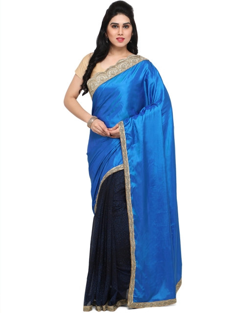 

Sareegama Blue & Black Georgette Saree