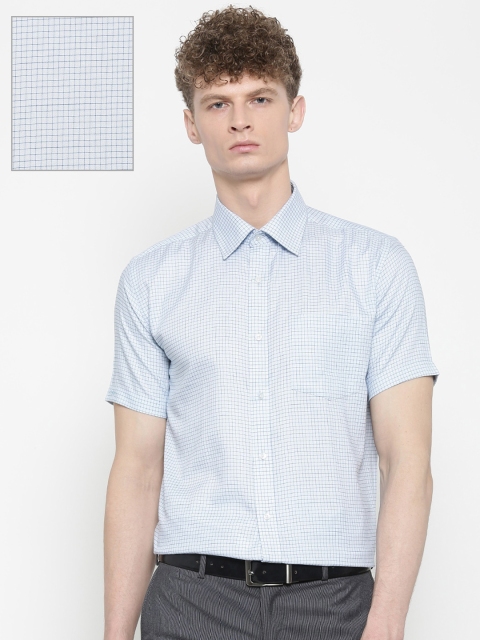 

Park Avenue Men Blue Checked Formal Shirt