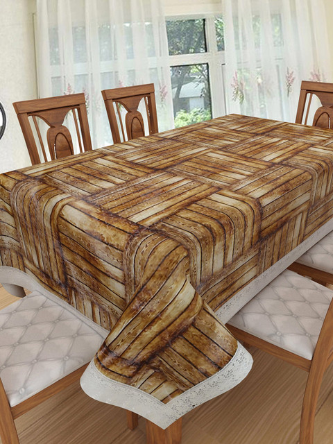 

Clasiko Brown Printed 6-Seater Table Covers
