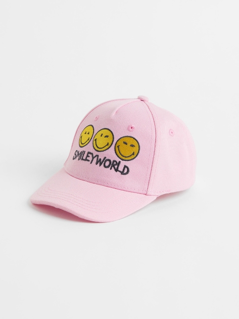 

H&M Girls Pink Embroidered-Motif Cap