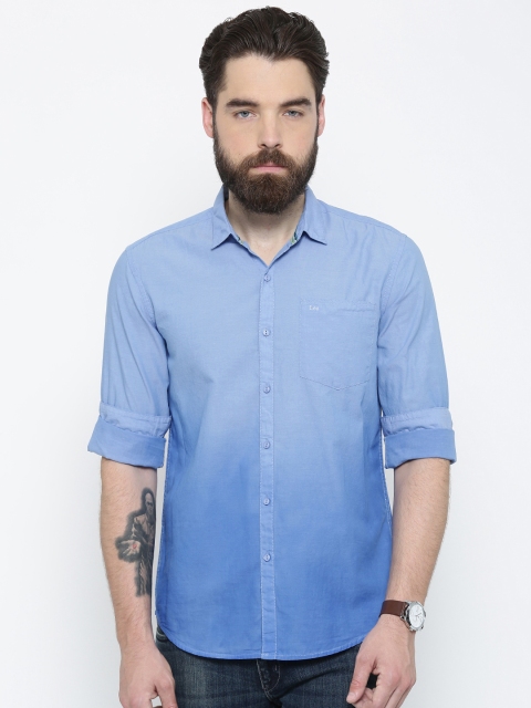 

Lee Men Blue Slim Fit Faded Casual Shirt