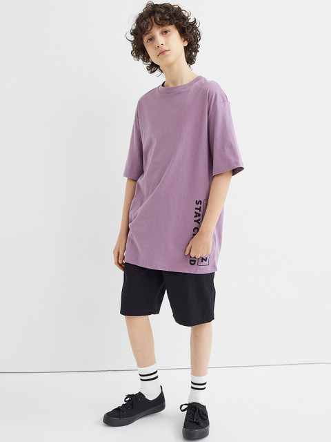 

H&M Boys Black & Purple T-shirt and Shorts