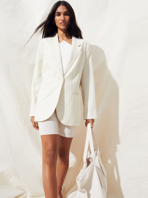 

H&M Women Beige Lyocell-Blend Jacket