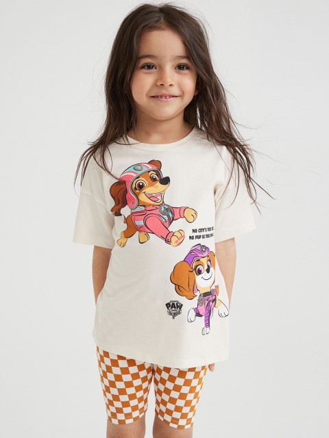 

H&M Girls White & Red 2-Piece Printed Set