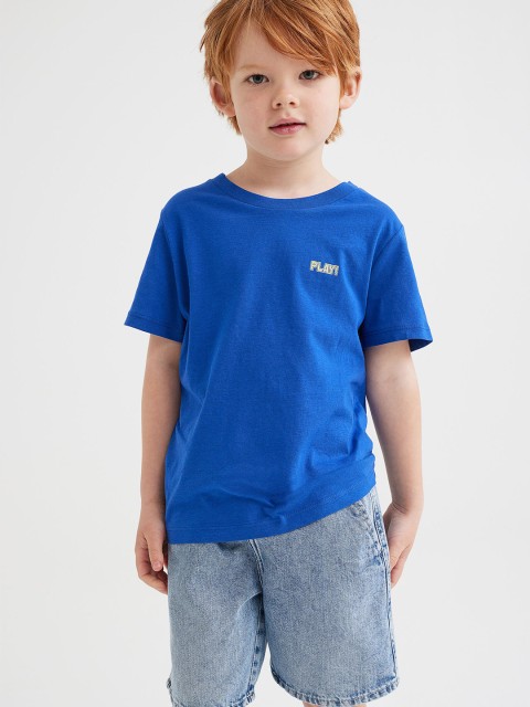 

H&M Boys Blue Cotton T-shirt