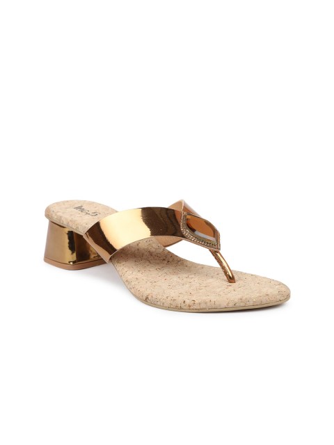 

Inc 5 Women Gold-Toned Embellished High-Top Block Sandals