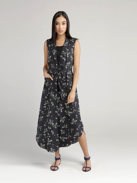 

IDK Women Black Floral Maxi Dress