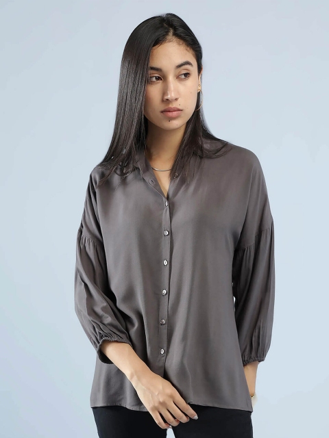 

IDK Women Grey Shirt Style Top