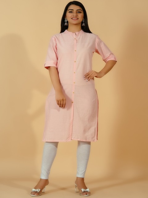

Pikasha Women Pink solid Kurta