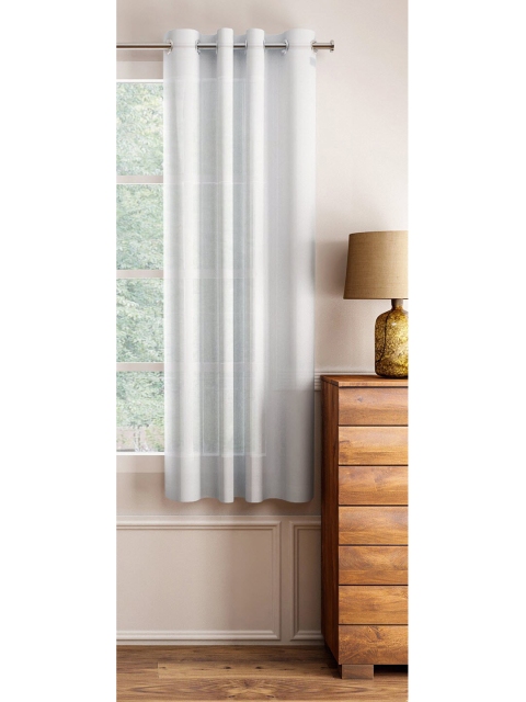 

Lushomes White Polyester Window Curtain