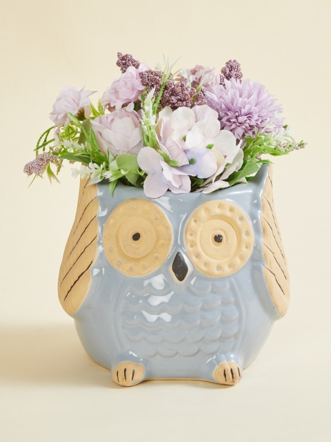 

Home Centre Blue Malta Owl Textured Ceramic Floor Planter