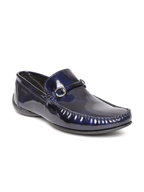

Ruosh Smart Casual Men Navy Blue Horsebit Loafers