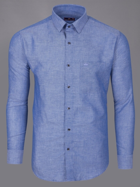

FRENCH CROWN Men Blue Standard Formal Shirt