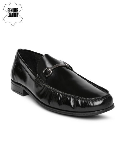 

Ruosh Work Men Black Leather Classic Loafers