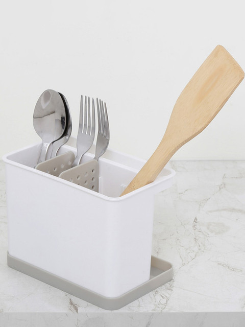 

Home Centre White Solid Utensil Cutlery Holder