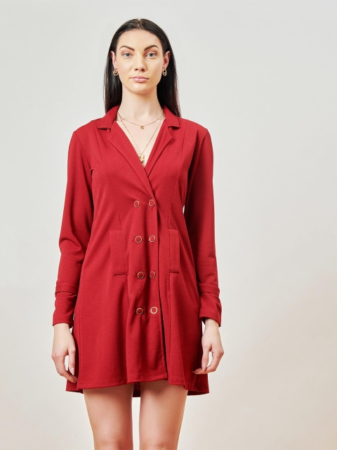 

enzeo Red Shirt Mini Dress