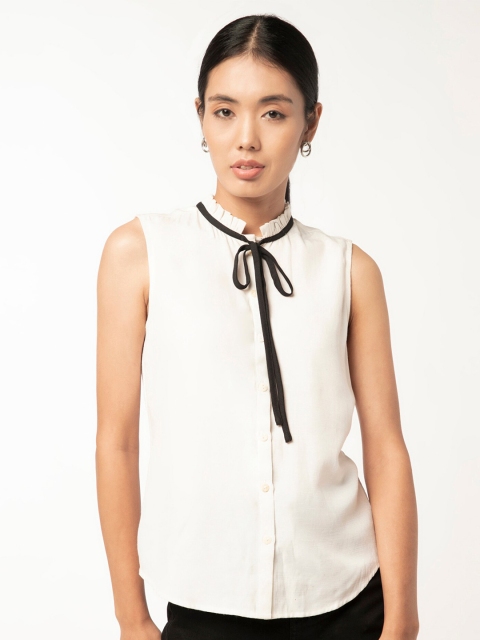 

enzeo Women White Comfort Casual Shirt