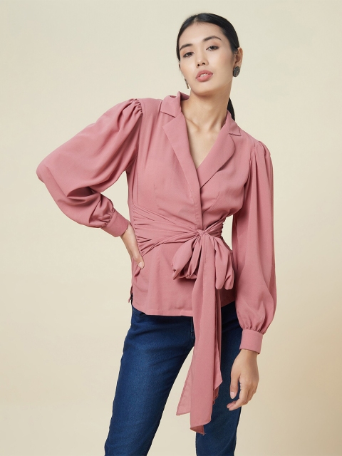 

enzeo Women Pink Comfort Casual Shirt