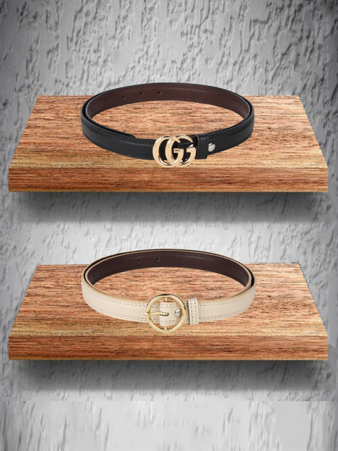 

Swiss Design Women Pack Of 2 Black Belt