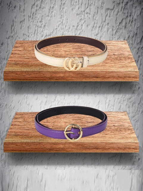 

Swiss Design Women Cream-Coloured 2 pcs Belt
