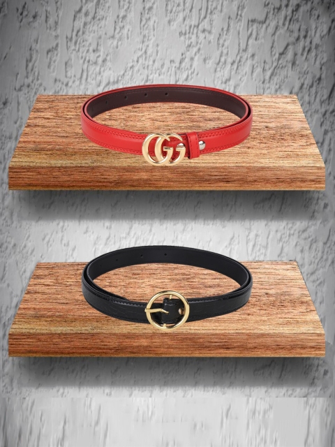 

Swiss Design Women Red Belts