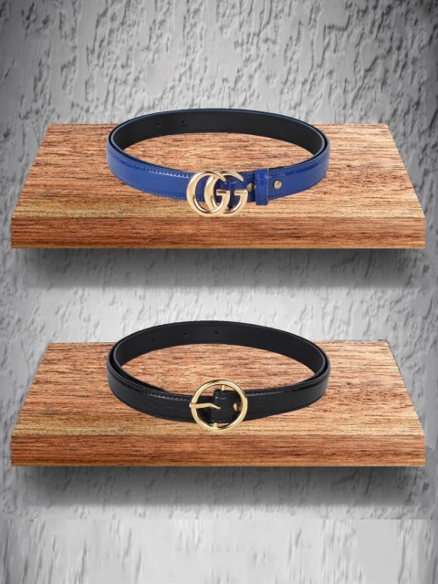 

Swiss Design Women set of 2 belts, Blue